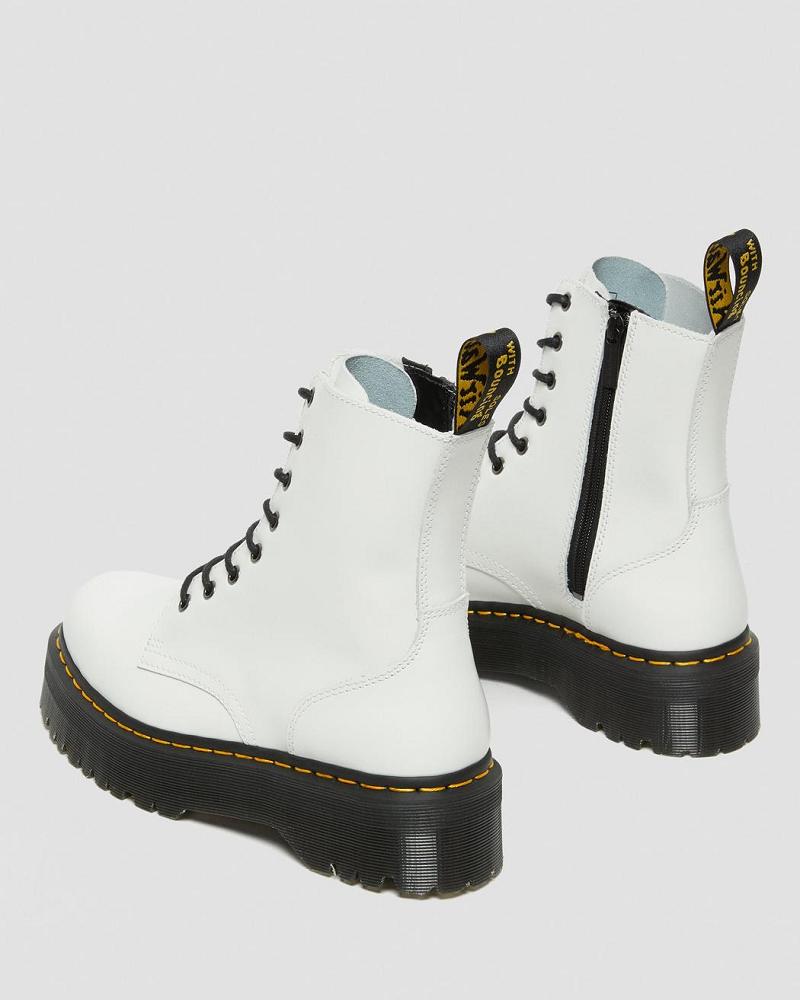 Botas Plataforma Dr Martens Jadon Smooth Cuero Hombre Blancos | MX 250VRW